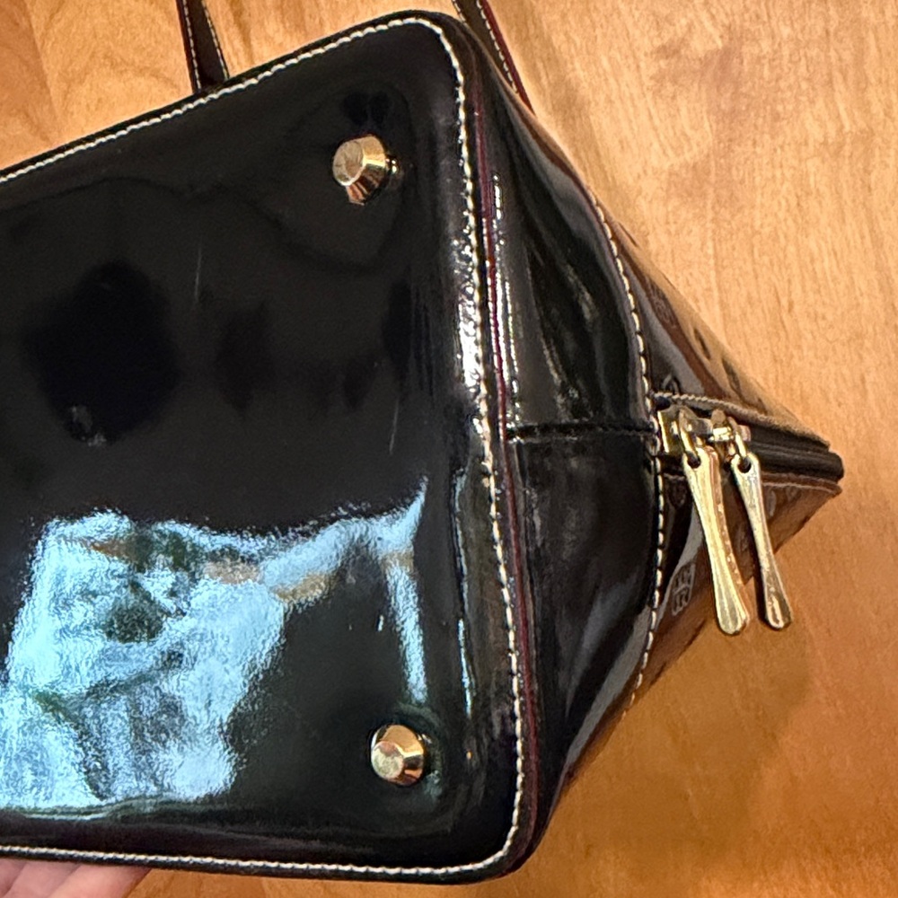 Arcadia Black Patent Leather Handbag - Picture 11 of 11